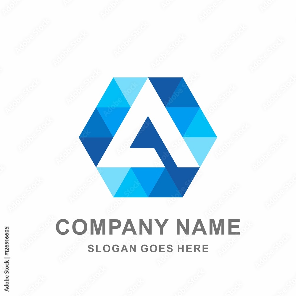 Geometric Triangle Hexagon Pattern Decoration Interior Architecture Business Company Stock Vector Logo Design Template Geometric Triangle Hexagon Pattern Decoration Interior Architecture Business Company Stock Vector Logo Design Template
