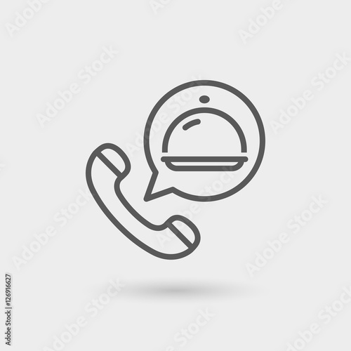 order food thin line icon