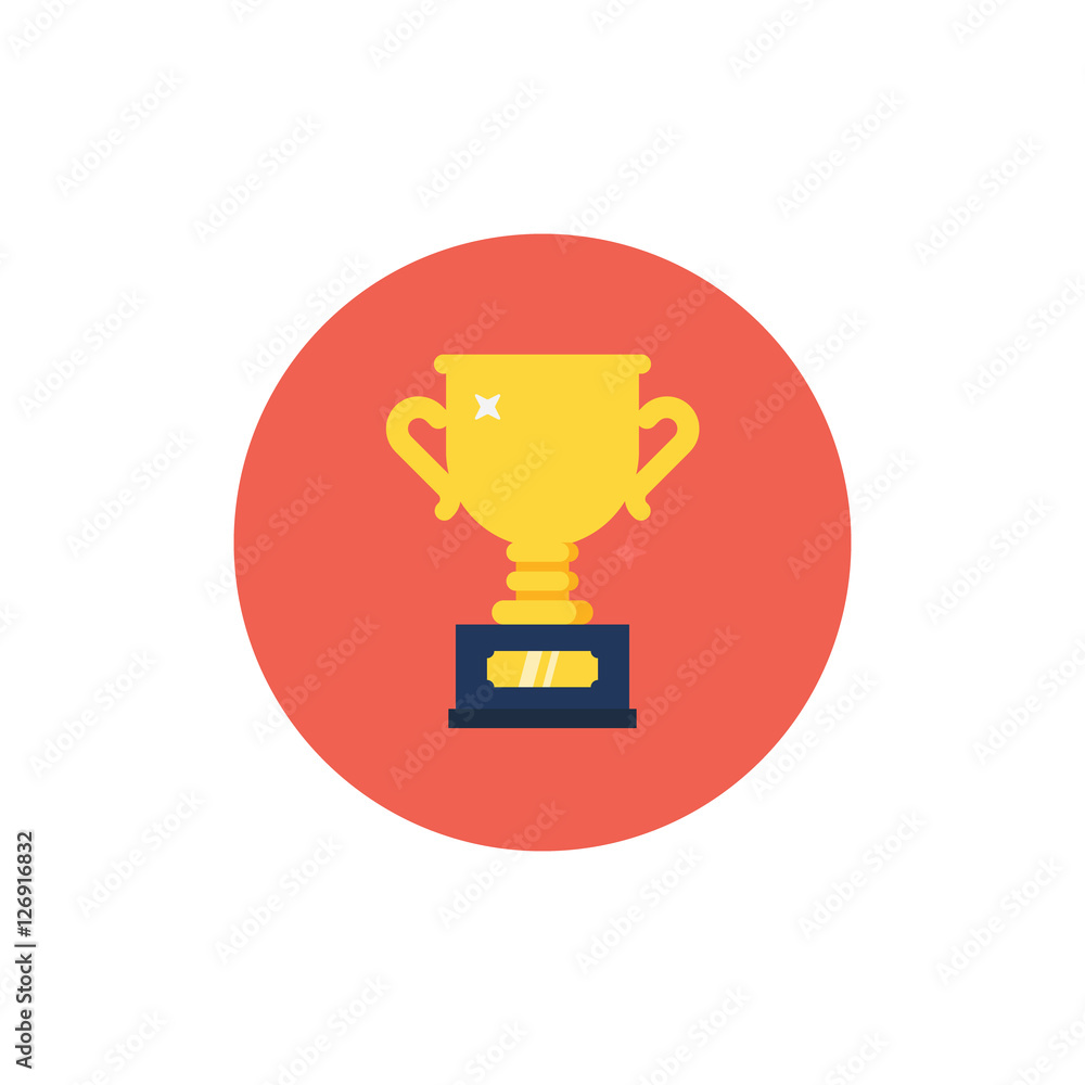Winner cup trophy icon. Modern flat style vector illustration. Winner cup trophy icon. Modern flat style vector illustration.