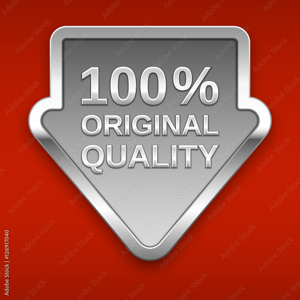 Obraz premium Original quality vector badge, silver