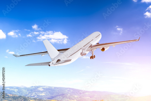 Fotografie Airplane flying concept.