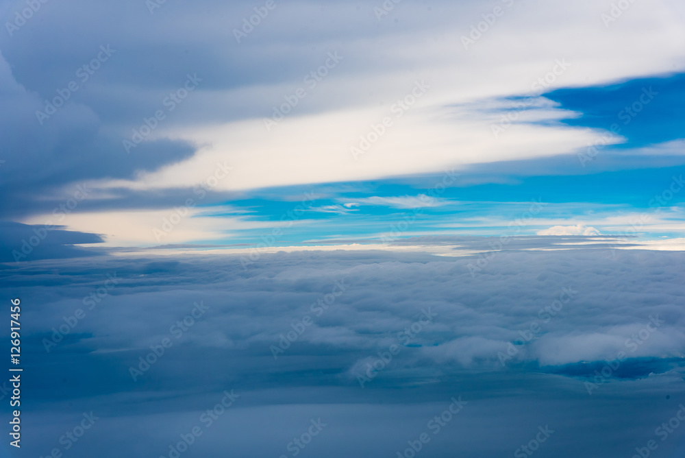 view through airplane window view through airplane window