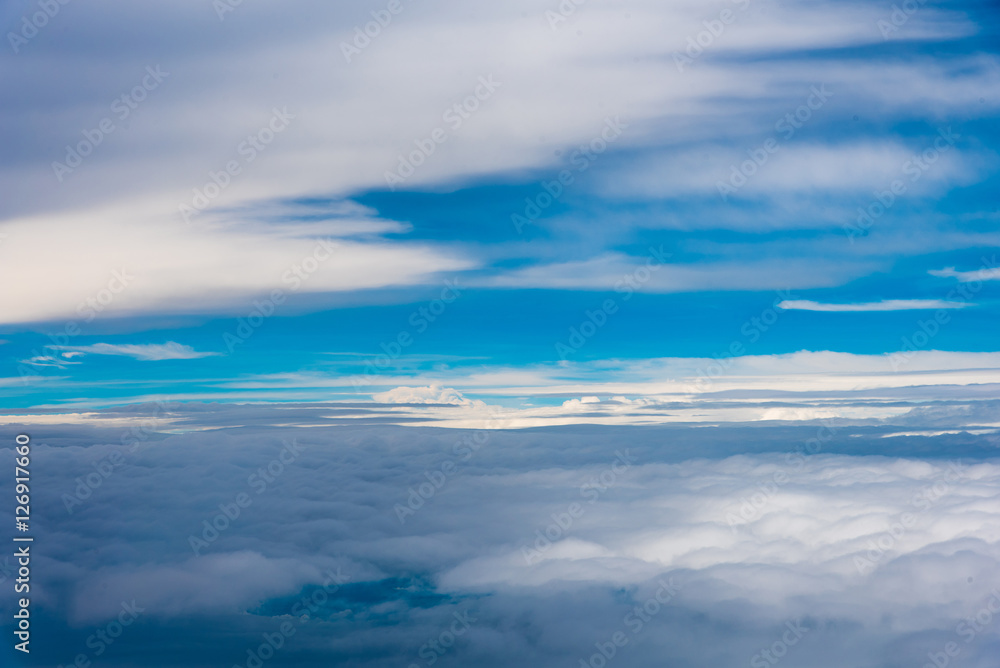 view through airplane window