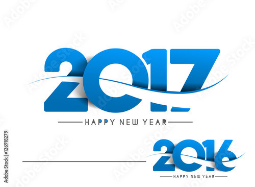 Happy new year 2017 - New Year Holiday design elements for holiday cards, for decorations Vector Illustration background