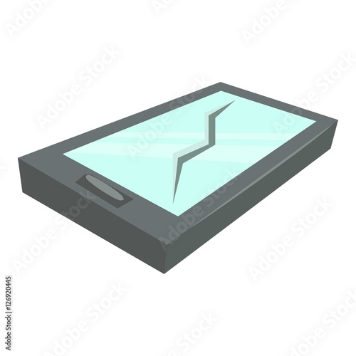Broken phone icon. Cartoon illustration of broken phone vector icon for web