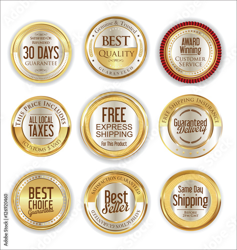 Free shipping and best quality golden labels collection