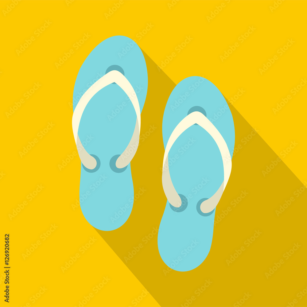 Flip flop sandals icon. Flat illustration of flip flop sandals vector icon for web design Flip flop sandals icon. Flat illustration of flip flop sandals vector icon for web design