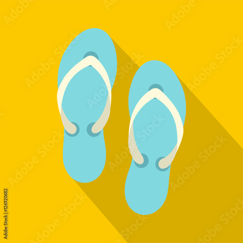 Flip flop sandals icon. Flat illustration of flip flop sandals vector icon for web design