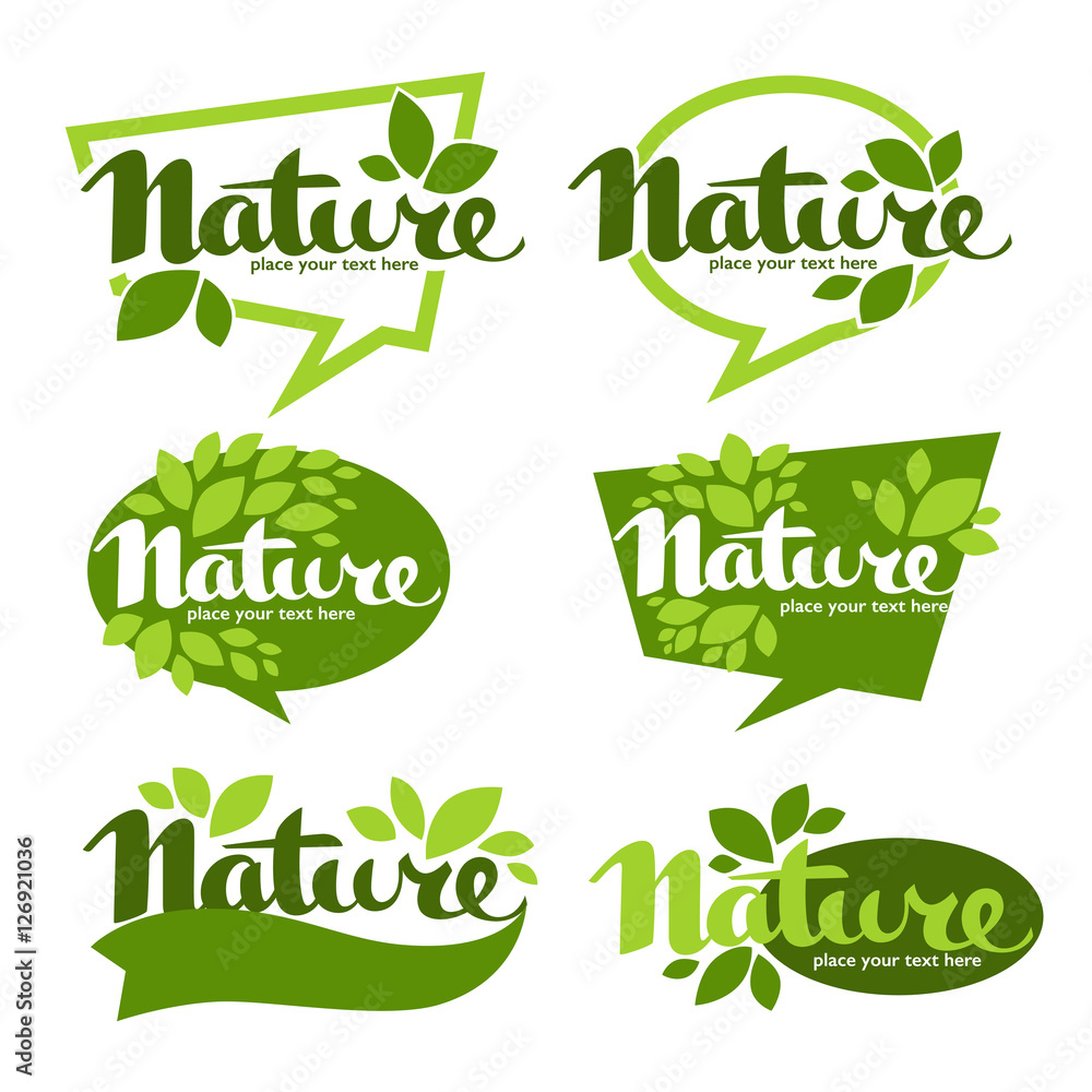 vector collection of leaf frames, labels, stickers. and tags. vector collection of leaf frames, labels, stickers. and tags.