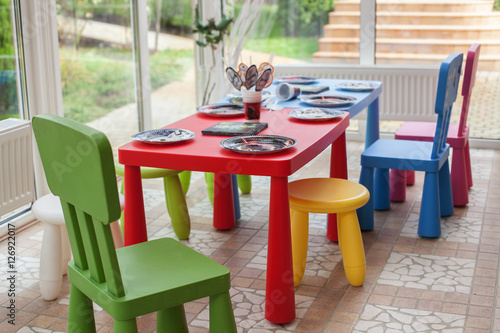 Canvas Print children's dining room interior