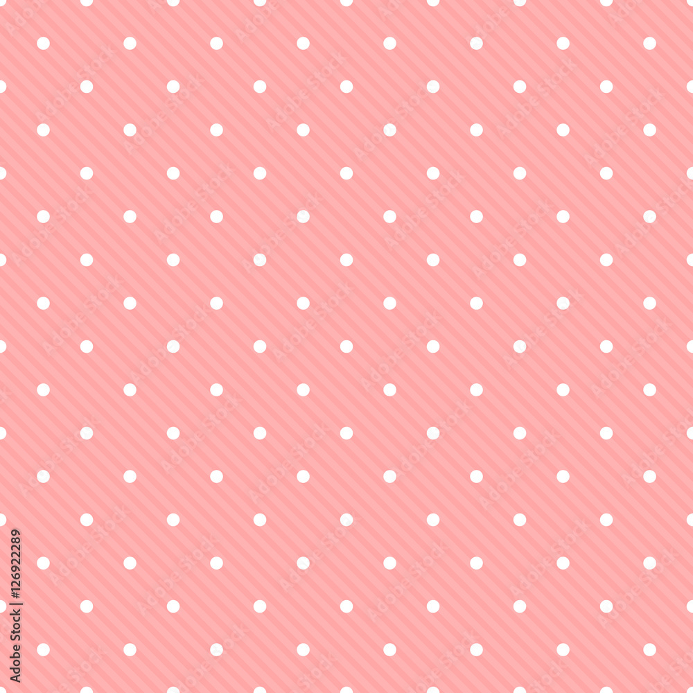 Seamless polka dot with diagonal lines pattern vector