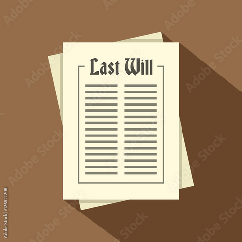 Will icon. Flat illustration of will vector icon for web