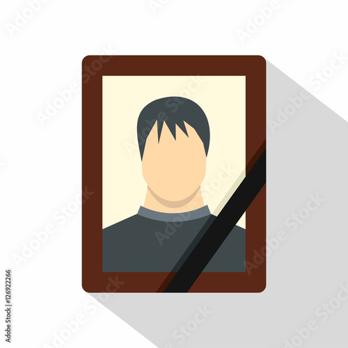 Memory portrait icon. Flat illustration of memory portrait vector icon for web