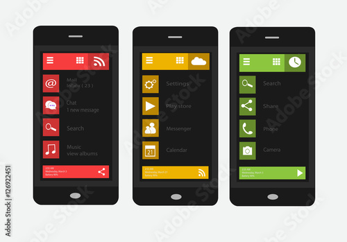 Material design smartphone vector flat 