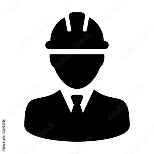 Construction Worker, Employee, Engineer, Labour Vector Icon illustration