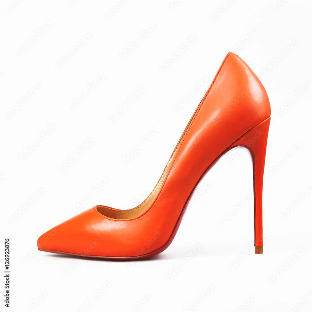 Orange high heels pump shoes Orange high heels pump shoes