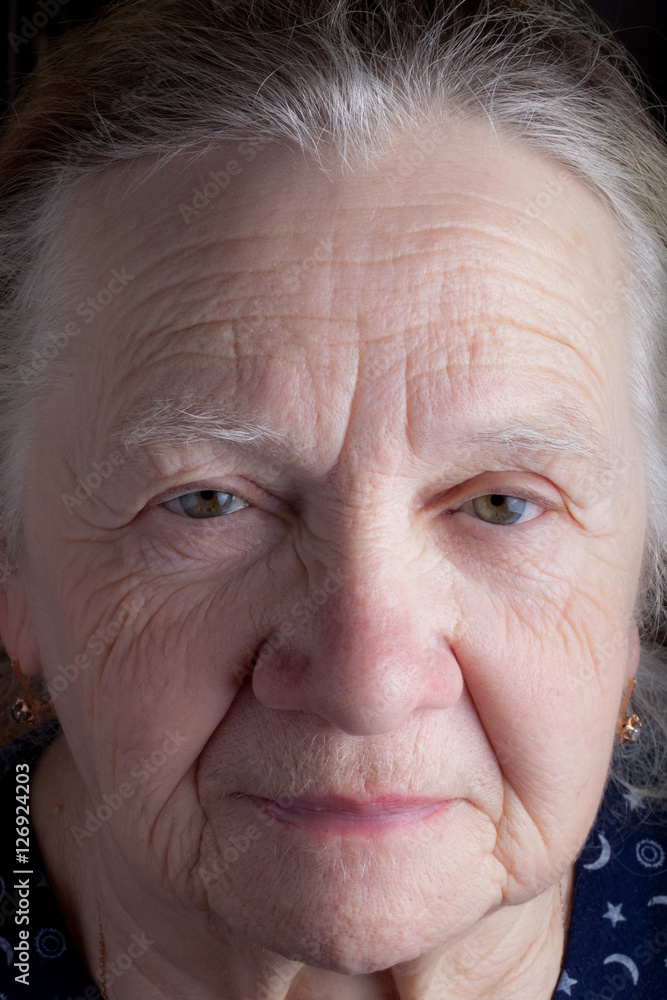 Portrait of elderly woman. Sad. Toned Portrait of elderly woman. Sad. Toned