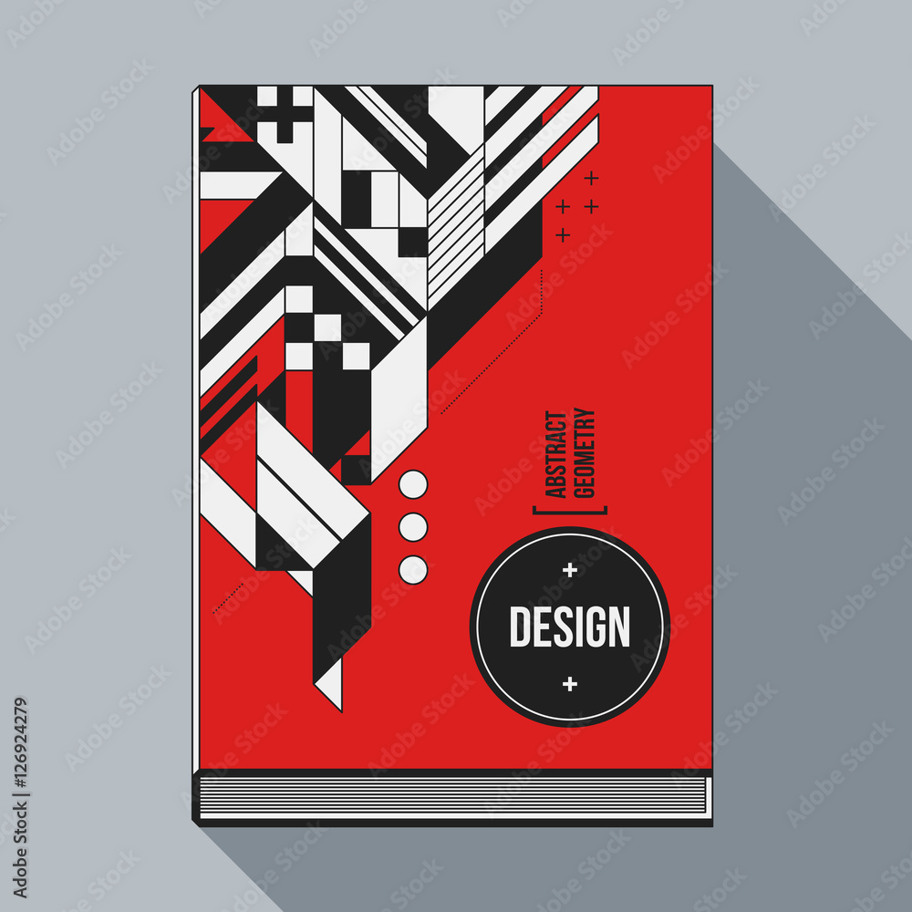 Book cover design template with abstract geometric elements. Style of modern art and graffiti. Book cover design template with abstract geometric elements. Style of modern art and graffiti.
