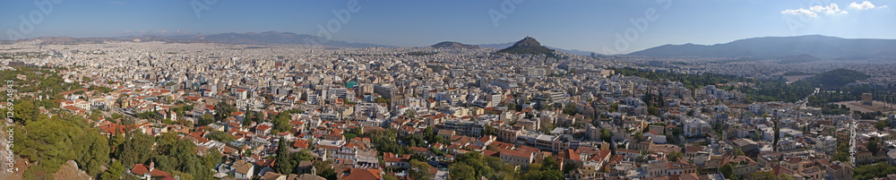 panoramic view on the Athens from Acropolis, Greece