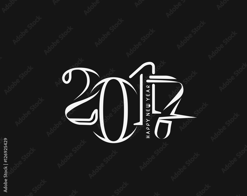 Happy new year 2017 Holiday Vector Happy new year 2017 Holiday Vector