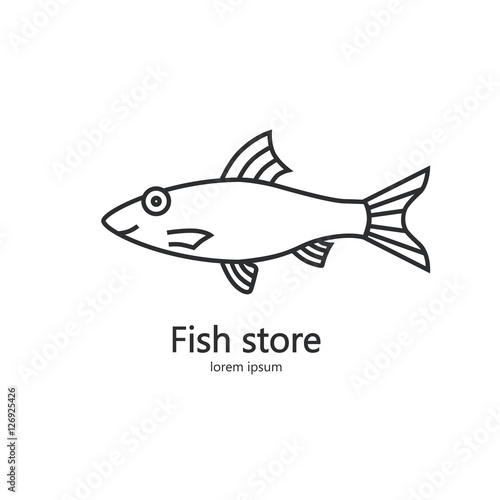 Clean and simple illustration of a salmon.