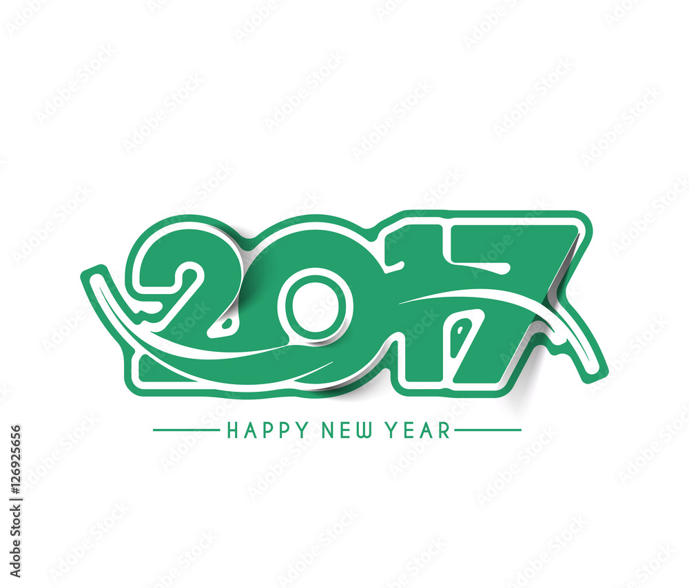 Fototapeta premium Happy new year 2017 Holiday Vector