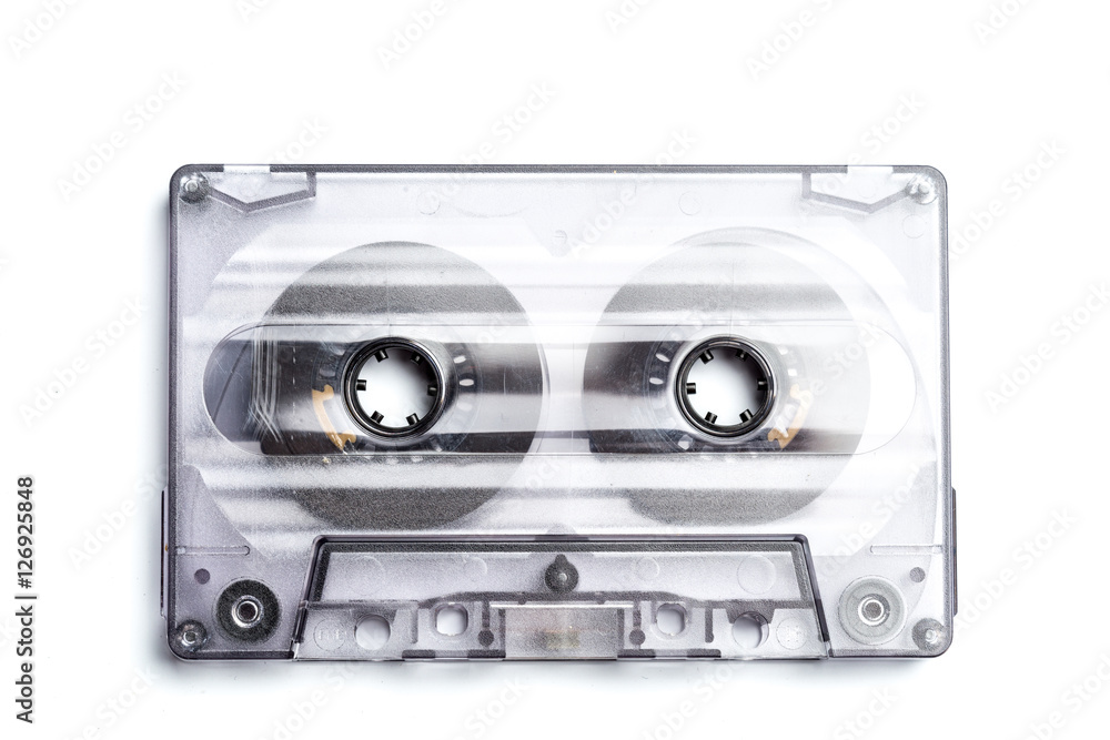 Obraz premium vintage cassette tape isolated white background
