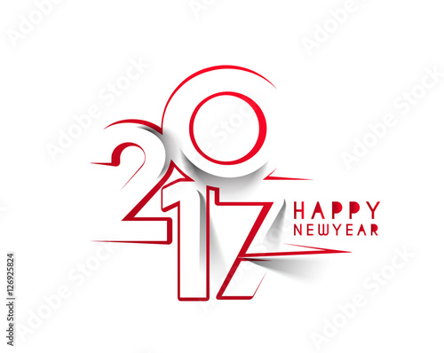 Happy new year 2017 Holiday Vector