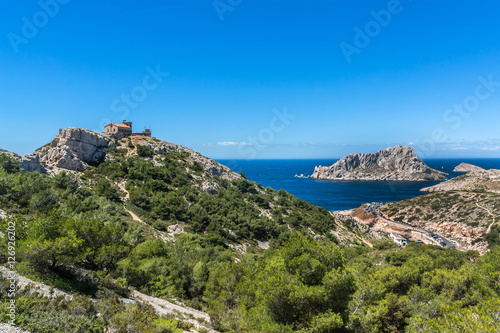 Small House at Sormiou Calanque Mediterranean Coast, France.