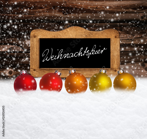 WEihnachtshintergrund mit Schild