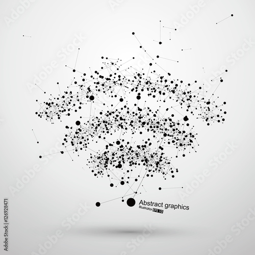 Point wireless icons and lines formed.