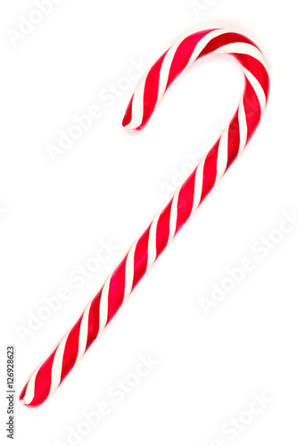 christmas candy cane isolated photo