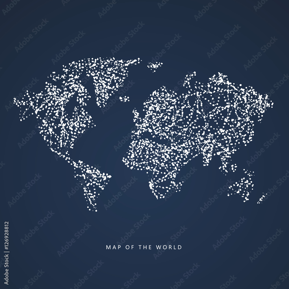World Map dots formed.