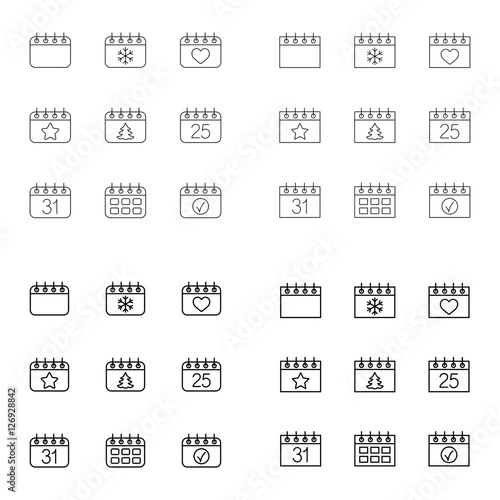 calender date schedule winter holiday christmas xmas celebration