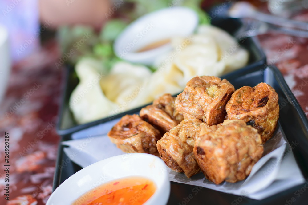 Jock fried chicken for a snack Jock fried chicken for a snack