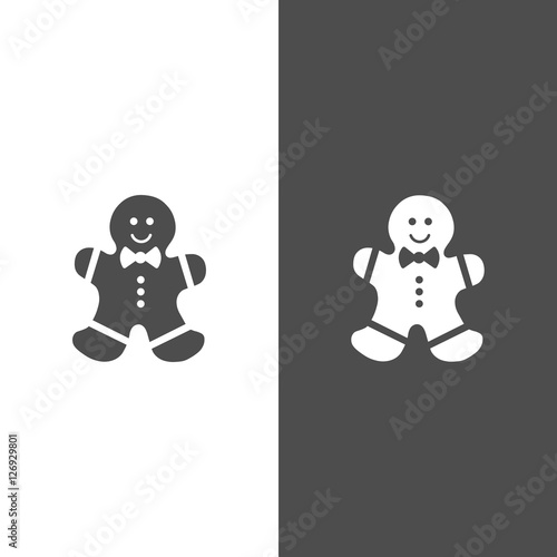 Icono de galleta de pan de jengibre con forma de hombre