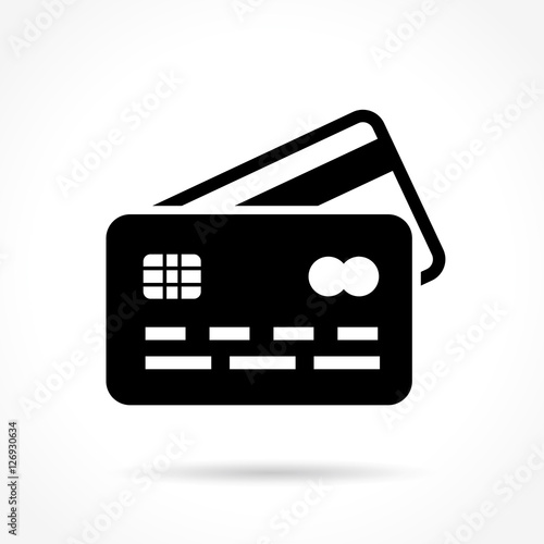 credit card icon on white background