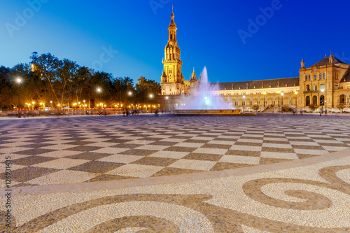 Seville. Spanish Square or Plaza de Espana.