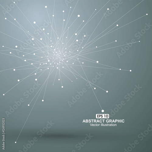 Dot and line consisting of abstract graphics.
