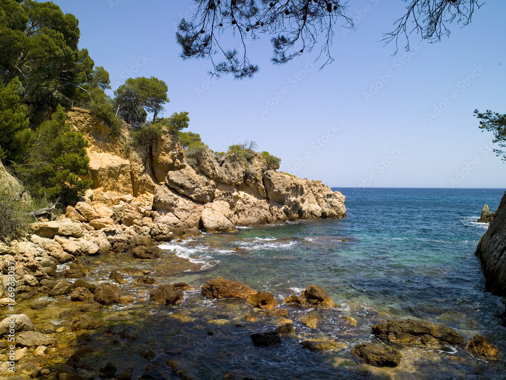 Costa Brava Girona zona del pueblo de calella de Palafrugell