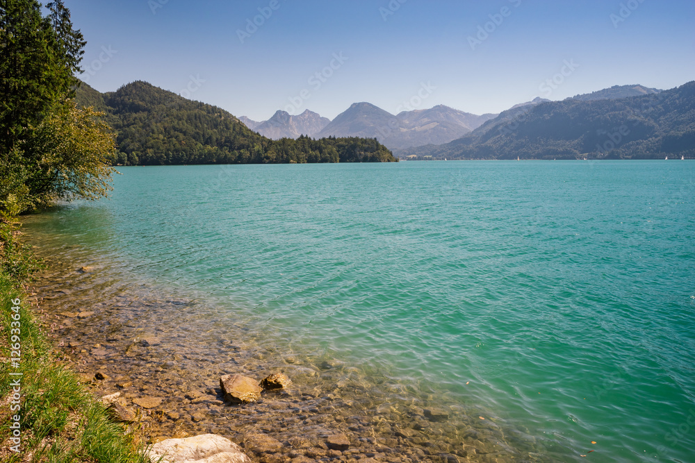 Wolfgangsee lake view, Austria