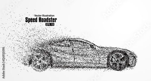 Roadster particles, symbolizing speed vector illustration.
