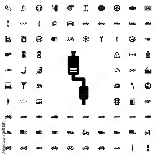 exhaust pipe icon illustration