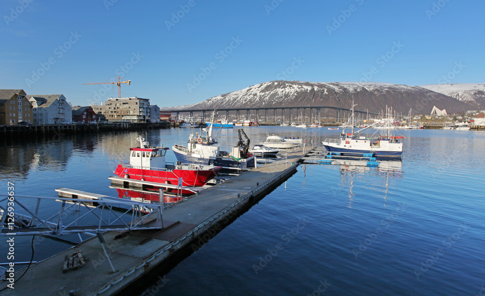 Harbor in Tromso, Norway.