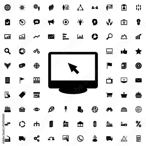 display pointer icon illustration