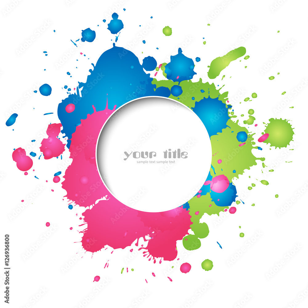 Fototapeta premium Circle splash text box