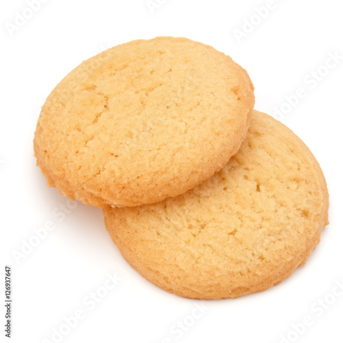 short pastry cookies isolated on white background