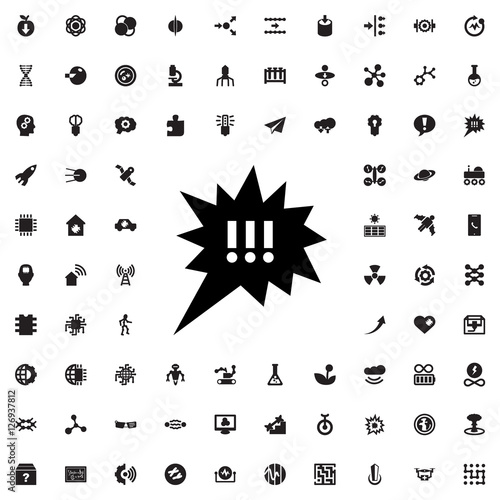 exclamation icon illustration