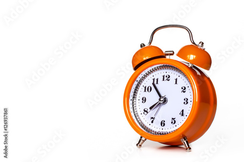 Orange alarm clock