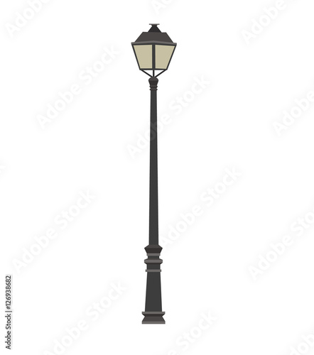Lamp. Vector illustration of a street lamp